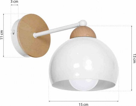 Milagro Wall lamp DAMA WHITE 1xE27 цена и информация | Seinavalgustid | kaup24.ee