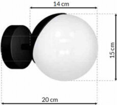 Milagro Wall lamp SFERA BLACK 1xE14 hind ja info | Seinavalgustid | kaup24.ee