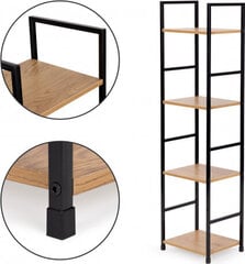 Modernhome Modern wooden bookcase, metal frame LOFT 4 shelves цена и информация | Полки | kaup24.ee