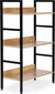 Modernhome Modern wooden bookcase, metal frame LOFT, 3 shelves hind ja info | Riiulid | kaup24.ee
