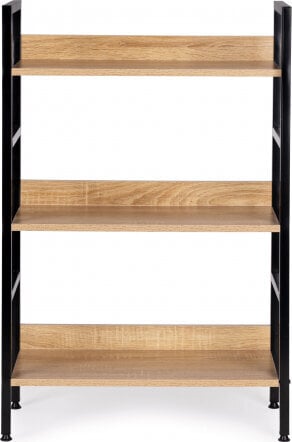Modernhome Modern wooden bookcase, metal frame LOFT, 3 shelves hind ja info | Riiulid | kaup24.ee