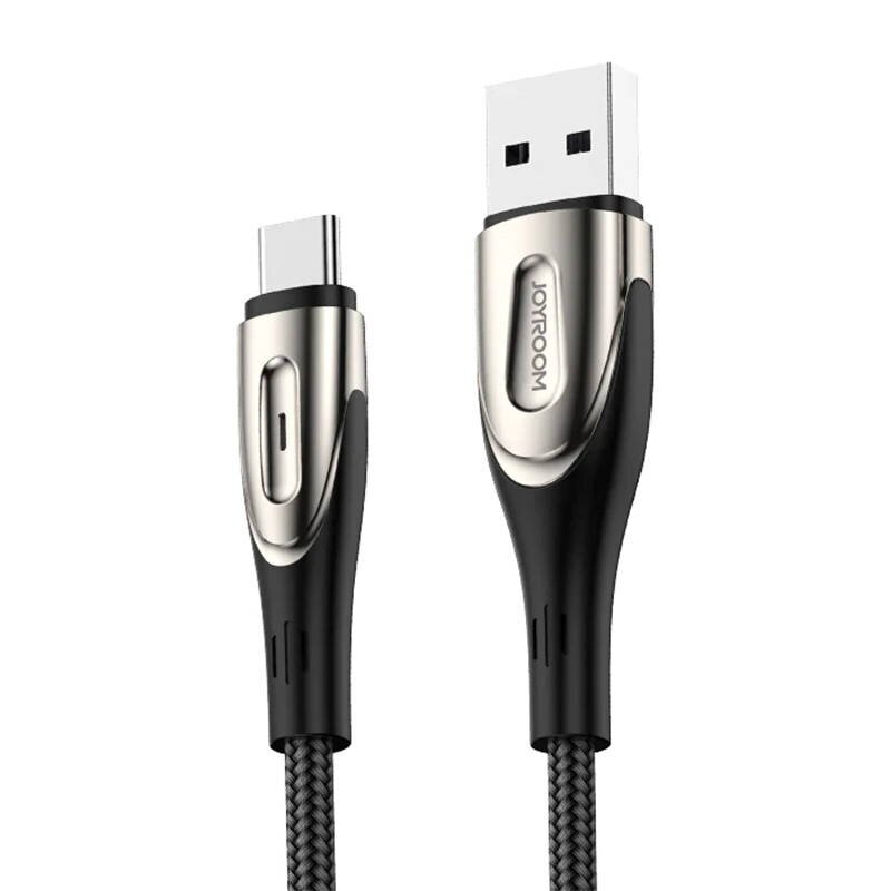 USB to USB-C cable Joyroom Sharp S-M411 3A, 2m (black) hind ja info | Mobiiltelefonide kaablid | kaup24.ee