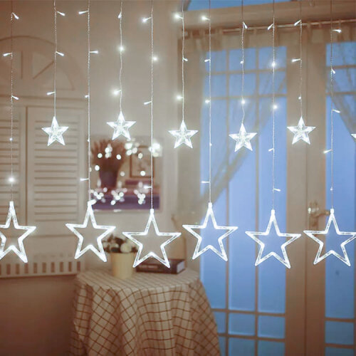 Multistore Star lights, Christmas lights, hanging icicles, curtain 4m 138 LED hind ja info | Jõulutuled | kaup24.ee