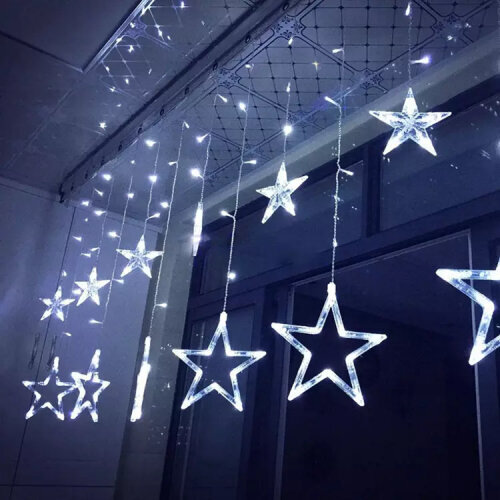 Multistore Star lights, Christmas lights, hanging icicles, curtain 4m 138 LED hind ja info | Jõulutuled | kaup24.ee