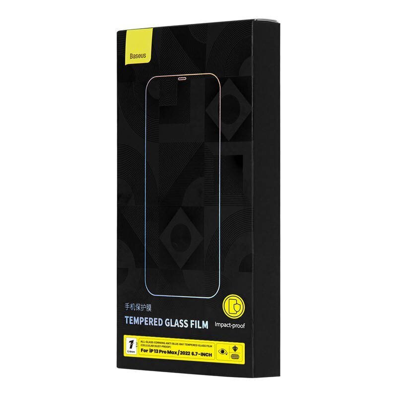 Baseus Tempered Glass Anti-blue light 0.4mm for iPhone 14 Plus|13 Pro Max hind ja info | Ekraani kaitsekiled | kaup24.ee