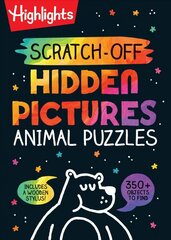 Scratch-Off Hidden Pictures Animal Puzzles цена и информация | Книги для малышей | kaup24.ee