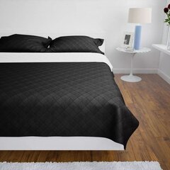 Kahepoolne tepitud voodikate 230 x 260 cm, must/valge hind ja info | Voodikatted, pleedid | kaup24.ee