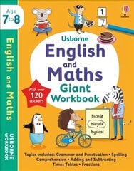Usborne English and Maths Giant Workbook 7-8 цена и информация | Книги для малышей | kaup24.ee