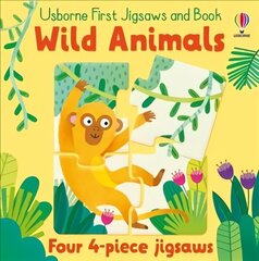 Usborne First Jigsaws And Book: Wild Animals цена и информация | Книги для малышей | kaup24.ee