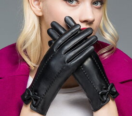 Зимние женские перчатки KR52, черные цена и информация | Женские перчатки | kaup24.ee