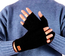 Мужские зимние перчатки KR56, черные цена и информация | Мужские шарфы, шапки, перчатки | kaup24.ee