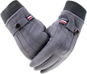 Мужские зимние перчатки KR48, серые цена и информация | Мужские шарфы, шапки, перчатки | kaup24.ee