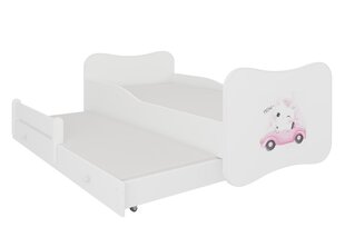 Voodi ADRK Furniture Gonzalo Cat in a Car, 140x70 cm, valge hind ja info | Lastevoodid | kaup24.ee