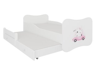 Кровать ADRK Furniture Gonzalo Cat in a Car, 140x70 см, белого цвета цена и информация | Детские кровати | kaup24.ee