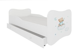 Кровать ADRK Furniture Gonzalo Teddy Bear and Cloud, 140x70 см, белый цвет цена и информация | Детские кровати | kaup24.ee