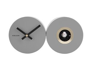Настенные часы - Дуэт с кукушкой, серый цвет, 26 см цена и информация | Часы | kaup24.ee
