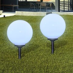 päikeselamp pallikujuline LED 20 cm 3 tk koos vaiadega hind ja info | Aia- ja õuevalgustid | kaup24.ee