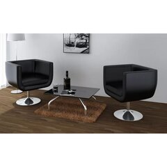 Клубные кресла, черные, 2 шт. цена и информация | Кресла в гостиную | kaup24.ee