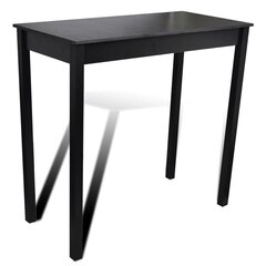 Baarimööblikomplekt laud + 4 tooli must hind ja info | Söögilauakomplektid | kaup24.ee