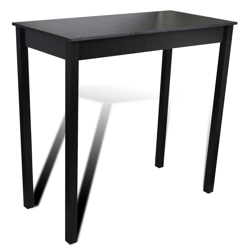 Baarimööblikomplekt laud + 2 tooli must hind ja info | Söögilauakomplektid | kaup24.ee