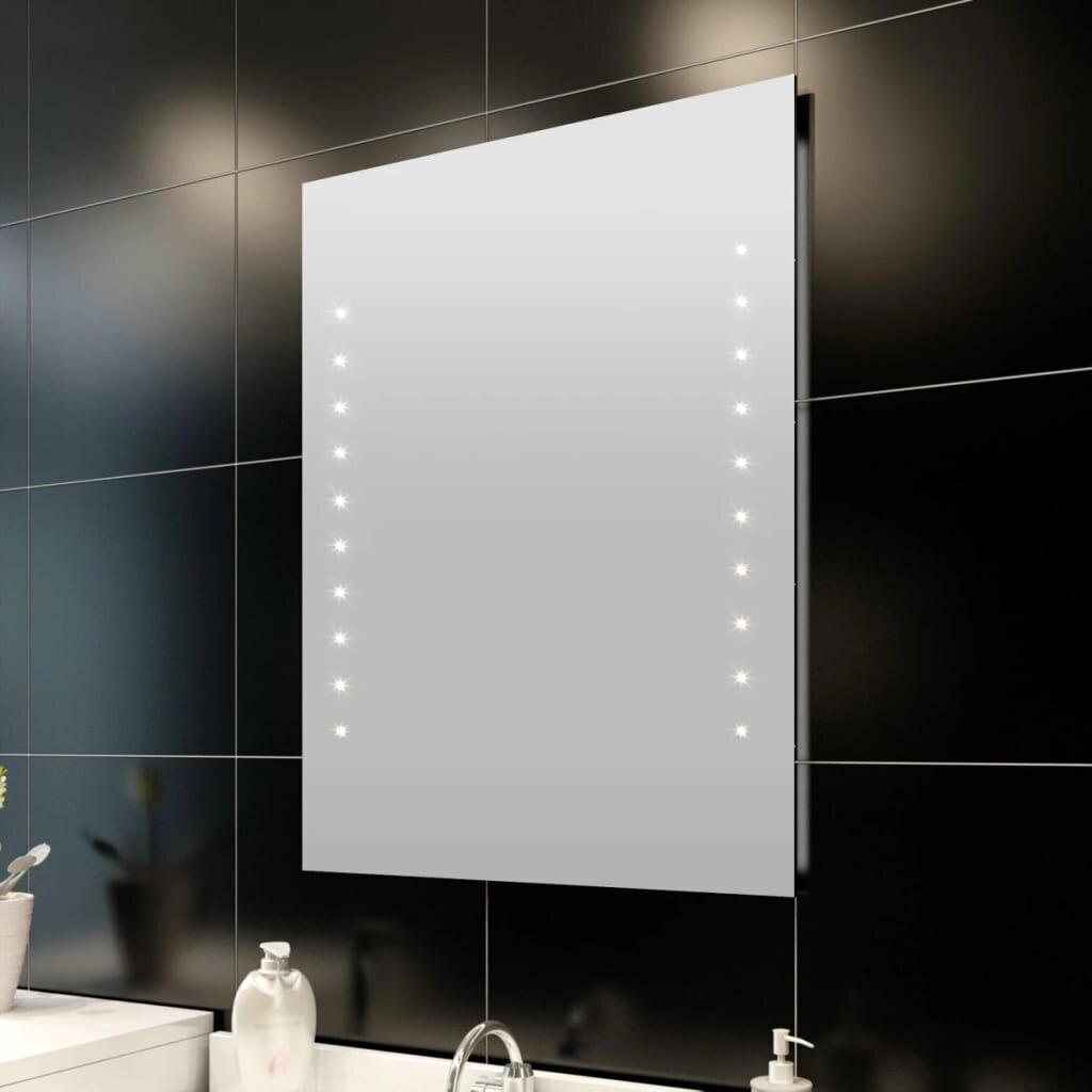 Tuledega peegel vannituppa 60 x 80 cm hind ja info | Peeglid | kaup24.ee