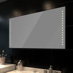 Seinale kinnitatav LED valgustusega vannitoapeegel 100 x 60 cm hind ja info | Peeglid | kaup24.ee