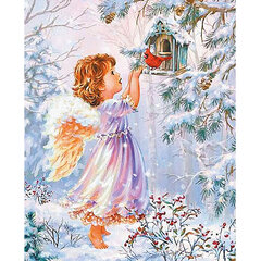 Maalimine numbrite järgi - maalimise komplekt 40x50 cm. "Christmas Angel" цена и информация | Живопись по номерам | kaup24.ee