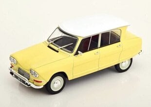 Citroen Ami 6 1968 Light Yellow/White WHITEBOX 1:18 WB124104 цена и информация | Коллекционные модели автомобилей | kaup24.ee