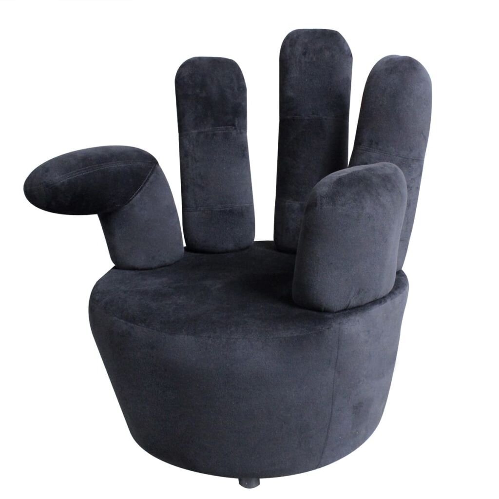 vidaXL käekujuline tool, must, samet hind ja info | Tugitoolid ja tugitoolvoodid | kaup24.ee
