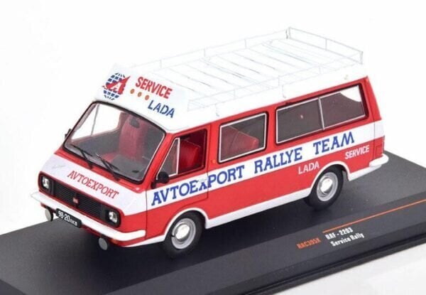 RAF 2203 Latvija Avtoexport Rallye team Assistance 1984 RAC395X IXO 1:43 hind ja info | Mudelautode kollektsioneerimine | kaup24.ee