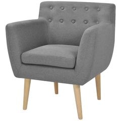 Откидывающееся массажное кресло vidaXL, тёмно-серая ткань цена и информация | Кресла в гостиную | kaup24.ee