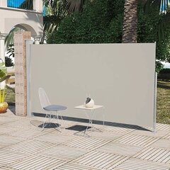 Kokkupandav varikatus terrassile 160 x 300 cm, naturaalvalge цена и информация | Зонты, маркизы, стойки | kaup24.ee