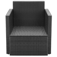 Садовое кресло с подушками, черное цена и информация | Садовые стулья, кресла, пуфы | kaup24.ee