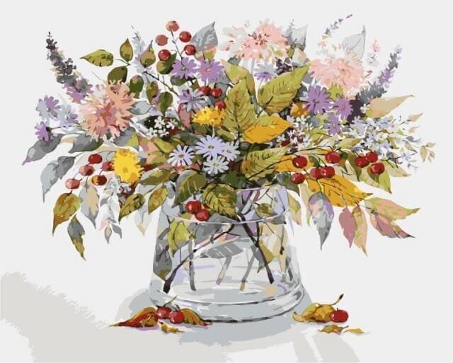 Maalid numbrite järgi TM Värvikas. "Autumn bouquet" 40x50 cm hind ja info | Maalid numbri järgi | kaup24.ee