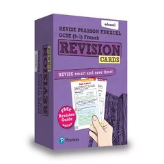 Pearson REVISE Edexcel GCSE (9-1) French Revision Cards: for home learning, 2022 and 2023 assessments and exams цена и информация | Книги для подростков и молодежи | kaup24.ee