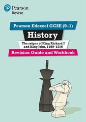 Pearson REVISE Edexcel GCSE (9-1) History King Richard I and King John   Revision Guide and Workbook: for home learning, 2022 and 2023 assessments and exams Online ed цена и информация | Книги для подростков и молодежи | kaup24.ee