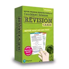 Pearson REVISE Edexcel GCSE (9-1) Combined Science Foundation Revision Cards: for home learning, 2022 and 2023 assessments and exams hind ja info | Noortekirjandus | kaup24.ee