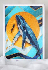 Teemantmosaiigi komplekt 50x65 cm. "Whale Abstraction" цена и информация | Алмазная мозаика | kaup24.ee