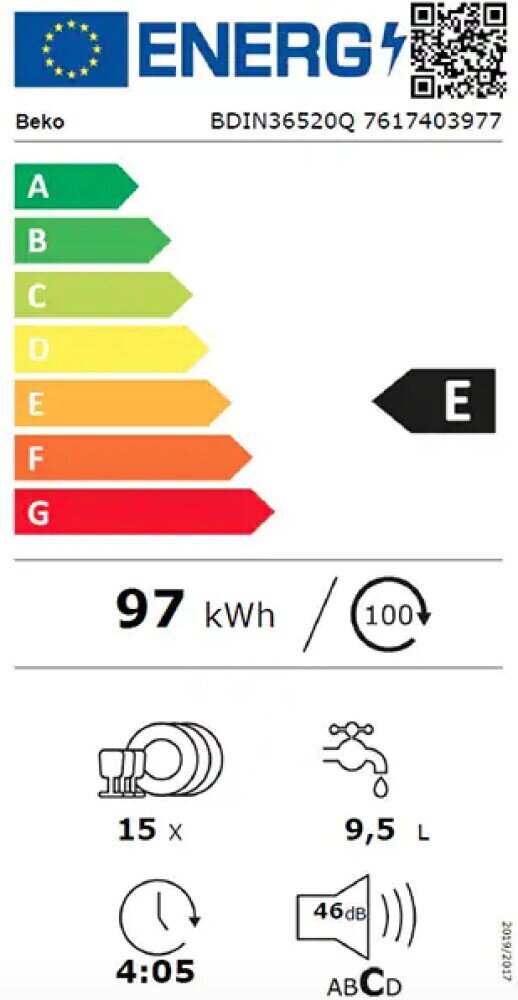 Beko BDIN36520Q hind ja info | Nõudepesumasinad | kaup24.ee