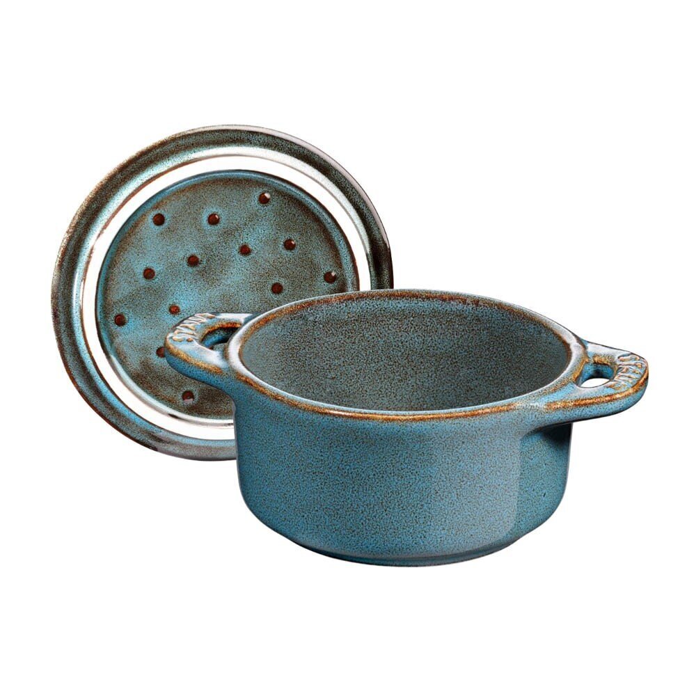 Staub Mini Cocotte Round 4 pcs. - 200 ml 40508-160-0 Antique Turquoise hind ja info | Potid ja kiirkeedupotid | kaup24.ee