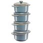Staub Mini Cocotte Round 4 pcs. - 200 ml 40508-160-0 Antique Turquoise hind ja info | Potid ja kiirkeedupotid | kaup24.ee