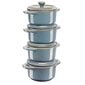 Staub Mini Cocotte Round 4 pcs. - 200 ml 40508-160-0 Antique Turquoise цена и информация | Potid ja kiirkeedupotid | kaup24.ee