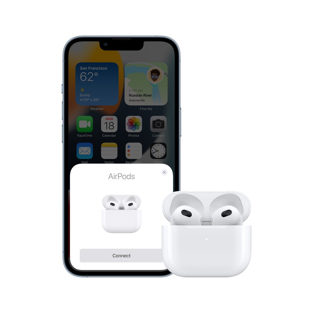 Apple AirPods (3rd generation) with Lightning Charging Case - MPNY3ZM/A цена и информация | Kõrvaklapid | kaup24.ee