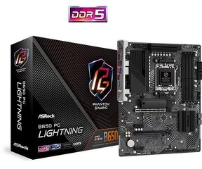 MB ASRock AMD AM5 B650 PG LIGHTNING hind ja info | Asrock Arvutid ja IT- tehnika | kaup24.ee