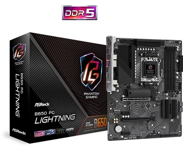 MB ASRock AMD AM5 B650 PG LIGHTNING цена и информация | Emaplaadid | kaup24.ee