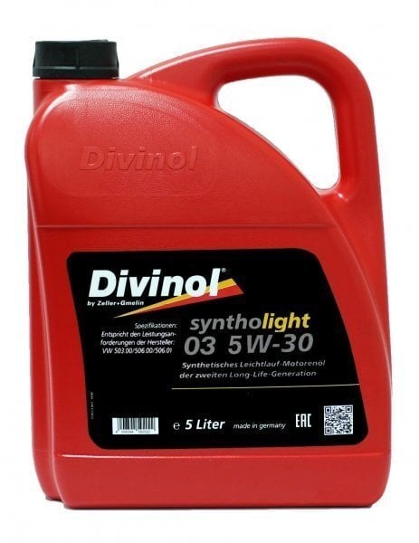 Mootoriõli Divinol Syntholight 03 5W30, 5L цена и информация | Mootoriõlid | kaup24.ee