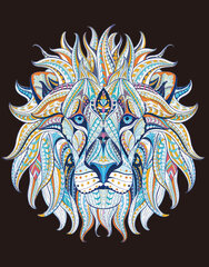 Алмазная мозаика 40x50 cm. "Ethnic Lion" цена и информация | Алмазная мозаика | kaup24.ee