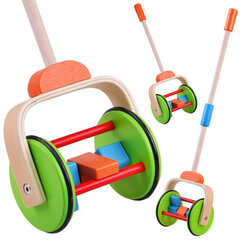 Puidust lükatav mänguasi koos käepidemega цена и информация | Игрушки для малышей | kaup24.ee