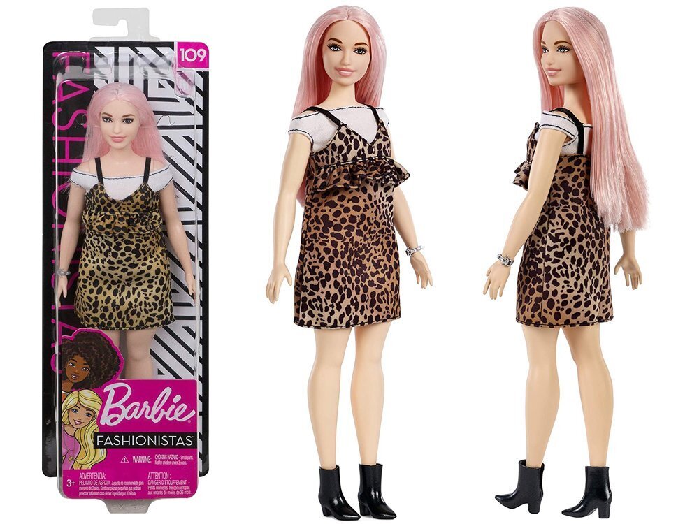 Nukk Barbie Fashionista leopardikleidis ZA3160 hind ja info | Tüdrukute mänguasjad | kaup24.ee