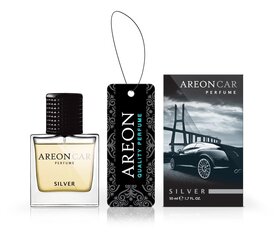 Освежитель воздуха Areon Car Perfume 50мл - Silver цена и информация | Освежители воздуха для салона | kaup24.ee